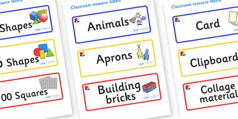 FREE Mondrian Themed Editable Classroom Resource Labels