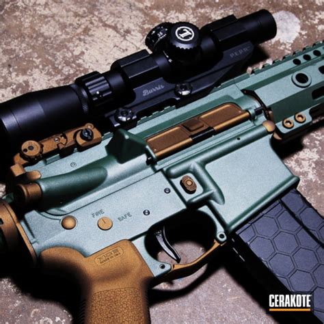 Ar Rifle In Cerakote Burnt Bronze And Forest Green By Jeremy Paynter