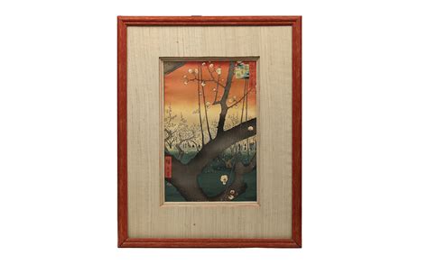 Estampe Japonaise Hiroshige Le Jardin De Pruniers De Kameido