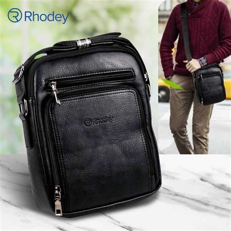 Jual Rhodey Tas Selempang Pria Messenger Bag Pu Leather