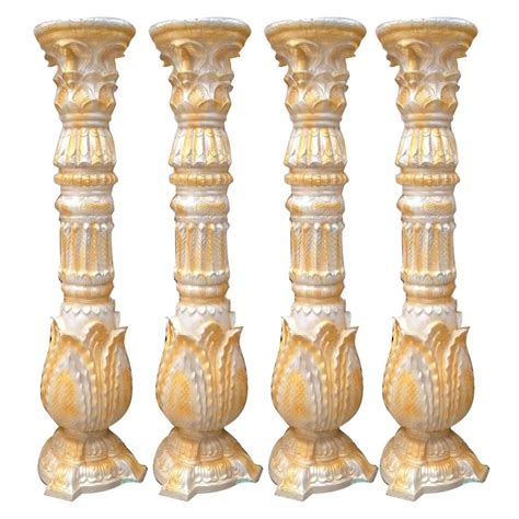 Circular Golden And White Wedding Decoration Fiber Pillar At Rs 6000 In