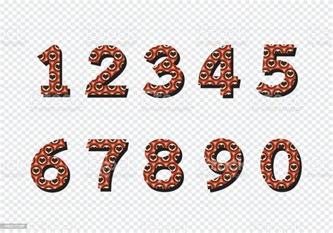 Numbers Set In Illustration Abstract Number Stock Illustration