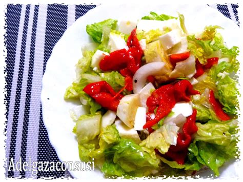 Recetas Light Adelgazaconsusi Ensalada De Pimientos Asados Y Queso