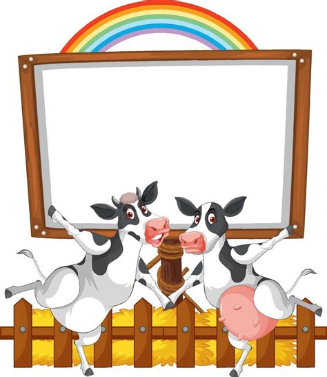 Sign board with animal farm on white background 7585515 Vector Art at ...