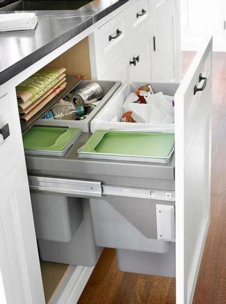 Trendy Kitchen Island Drawers Trash Bins Kitchen Cabinet Storage