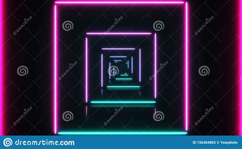 Abstract Background With Neon Squares Stock Illustration Illustration