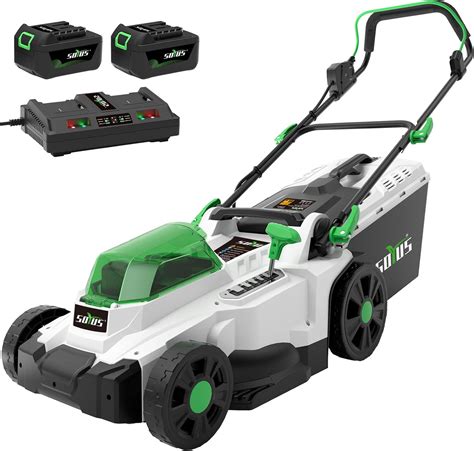 Amazon SOYUS Electric Lawn Mower Cordless 40V 15 Inch Battery