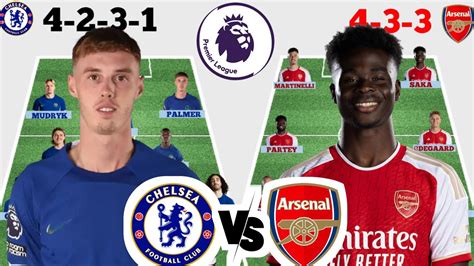 Chelsea Vs Arsenal Head To Head Potential Starting Line Up Epl