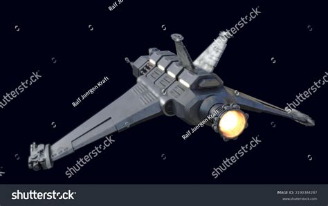 3dillustration Alien Science Fiction Starship 3d Stock Illustration ...