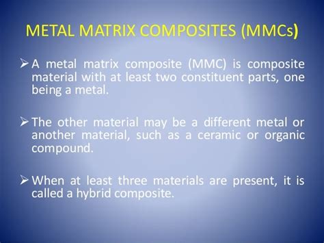 Metal matrix composites