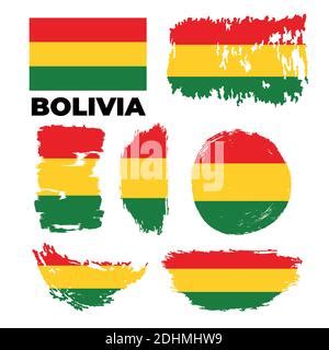 Bolivia Map Flag Map Of Bolivia With The Bolivian Country Flag Vector