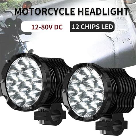 Auxiliar Far Is Led Para Motocicleta Holofotes Para Longo Alcance