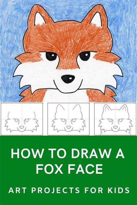 Easy How To Draw A Fox Face Tutorial And Fox Face Coloring Page Fox