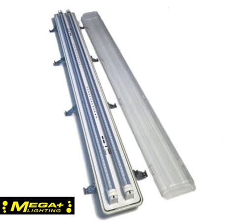 T8 LED Fluorescent Tube Fittings Weatherproof Double -Mega Lighting