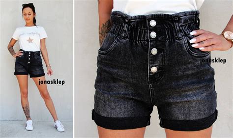 SZORTY hot summer luźne PODWIJANE black Nowości KATEGORIE Spodenki JONASKLEP