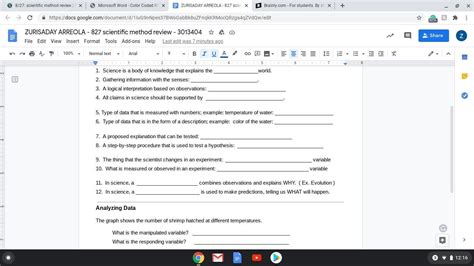 Reinforcement Science Process Worksheet Answers