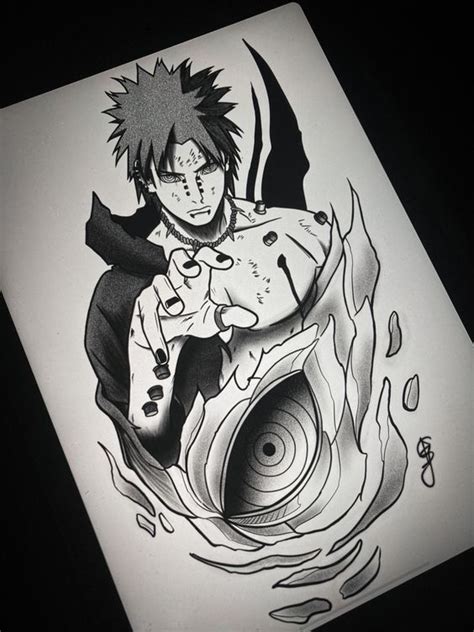 Naruto Sketch Drawing Naruto Drawings Anime Sketch Tattoo Style