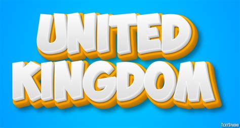 United Kingdom Text Effect And Logo Design Country