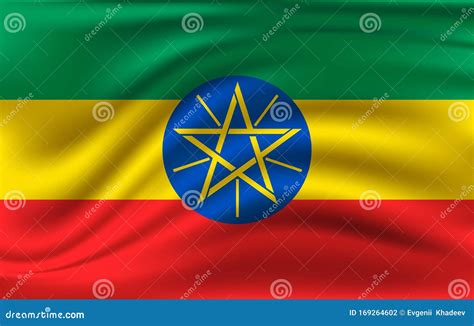 Flag Of Ethiopia Realistic Waving Flag Of Federal Democratic Republic