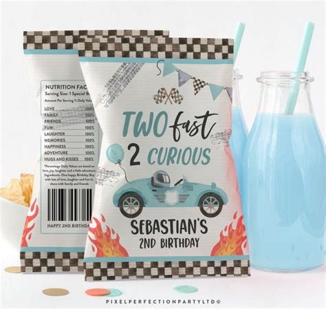 Editable Two Fast Birthday Chip Bag Labels Race Car Party Chip Etsy Australia Race Car Party