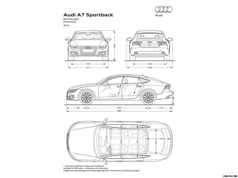 Audi A7 Sportback - Dimensions | Caricos