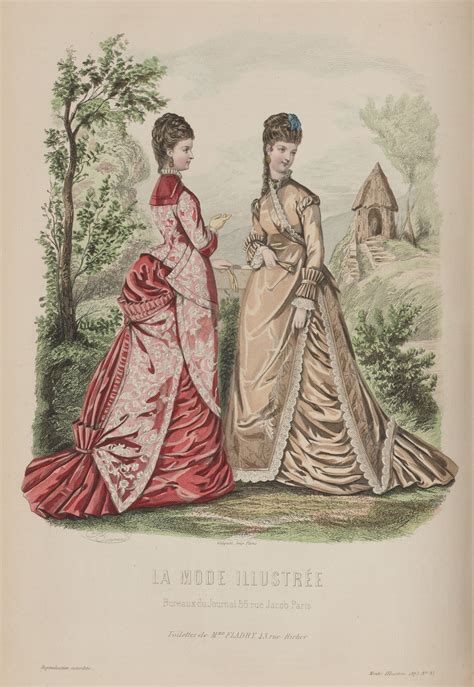 La Mode Illustrée 1875 Victorian Era Fashion 1870s Fashion French