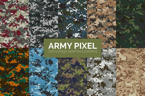 Army Pixel Camouflage Patterns Illustration Par Y Design Creative