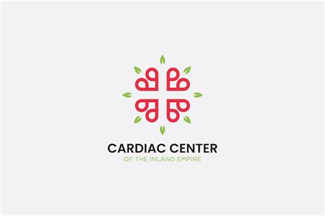 El Logotipo Del Centro De Cardiología Vector Premium