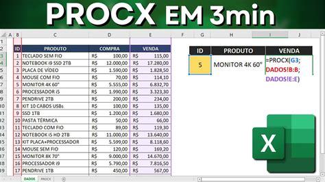 Como Fazer Procx No Excel Em Minutos Fun O De Busca Procv Proch