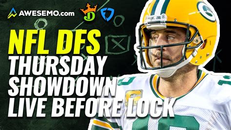 Nfl Dfs Showdown Live Before Lock Tnf Week 8 Packers At Cardinals