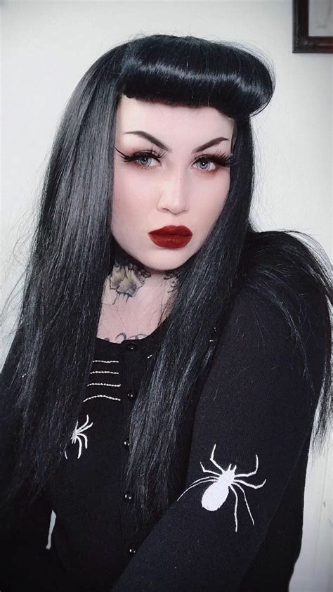 Pin By Spiro Sousanis On Sekomaya Retro Hairstyles Alternative Makeup Goth Beauty