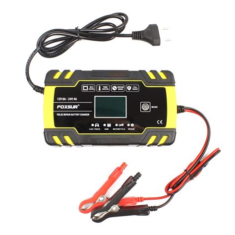 Automatische Auto Acculader 12V 8A 24V 4A Smart Snel Opladen Voor AGM