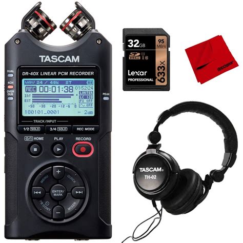 Tascam Portable Four Track Digital Audio Recorder Dr40x With