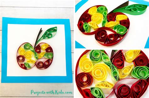 Easy Paper Quilling Apple Craft; No Special Tools Needed