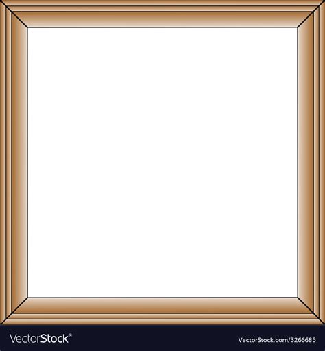 Simple wood frame Royalty Free Vector Image - VectorStock