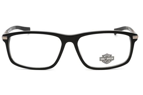 571572 Harley Davidson Hd0980 Eyeglasses Shiny Black Clear Demo Lens