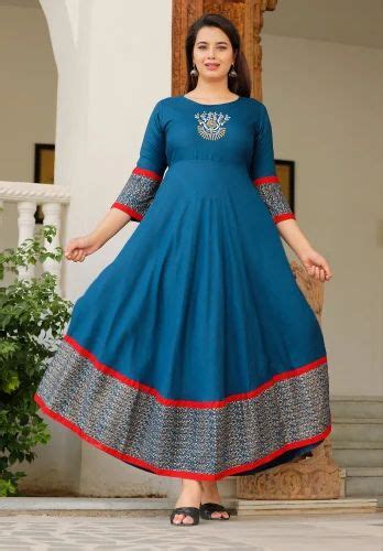 Floral Blue Gown Kurta For Suit At Rs 360piece In Jaipur Id