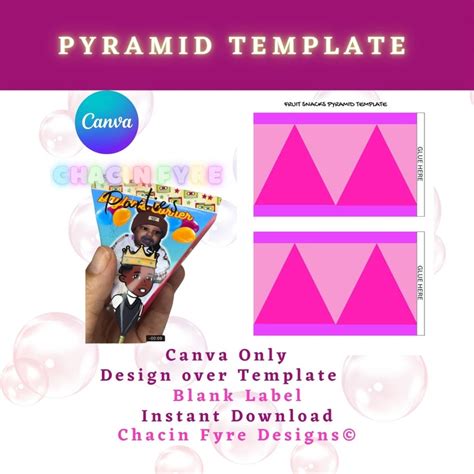 Blank Pyramid Template Diy Pyramid Template Fruit Snack Template Ring