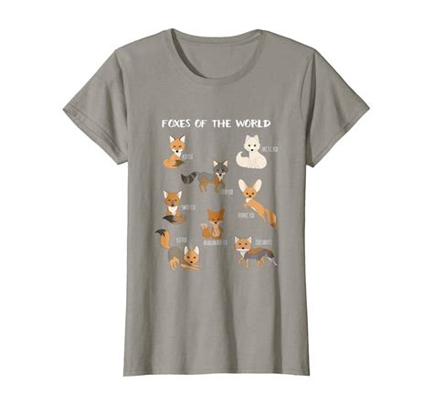 Foxes Of The World Funny Fox Animals Educational T Shirt Unisex Tshirt