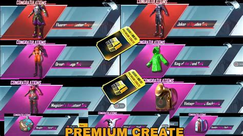 New Premium Create Opening BGMI Fluorescent Jester Set BGMI