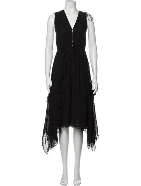 Ulla Johnson Silk Long Dress Black Dresses Clothing WUL107407