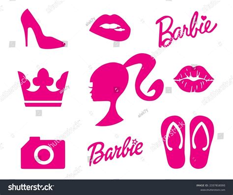 Barbie Face Pink Logo Over 18 Royalty Free Licensable Stock