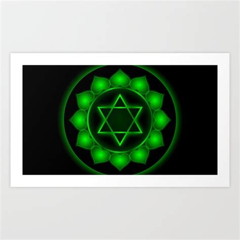 chakra heart sign symbol Art Print by MonkSambhav92 | Society6