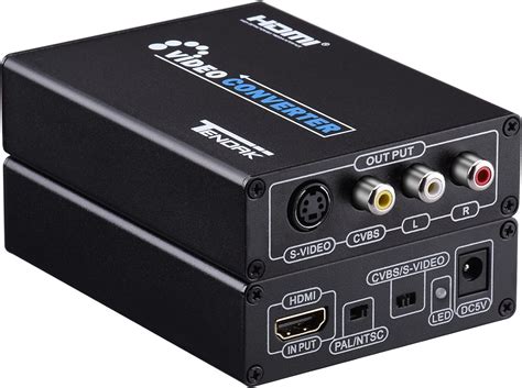 Tendak HDMI para Composto 3RCA AV S Video R L Áudio Conversor Vdieo