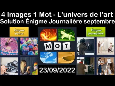 Images Mot L Univers De L Art Solution Nigme