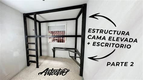 Estructura De Hierro Para Cama Litera Con Escritorio Parte Camas