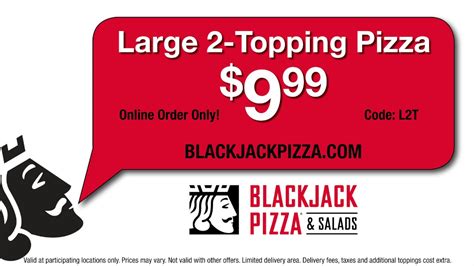 Blackjack Pizza Large 2 Topping 9 99 Youtube