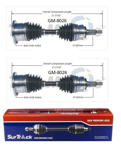 Trakmotive Front Cv Joint Boot Axle Shaft Kit Set Pcs For Chevy