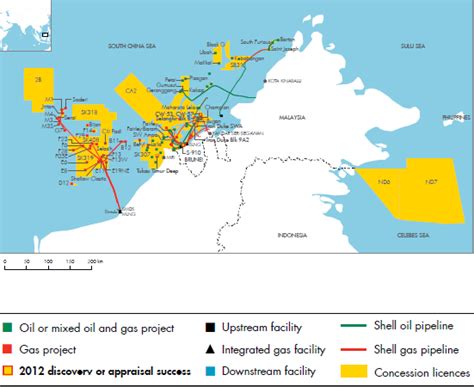 Brunei Oil Fields Map