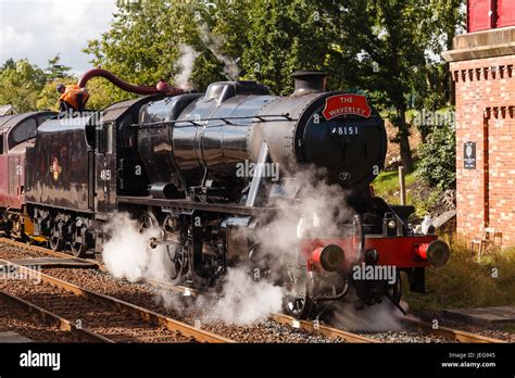 Preserved Stanier Class 8f Steam Locomotive Number 48151 Departs